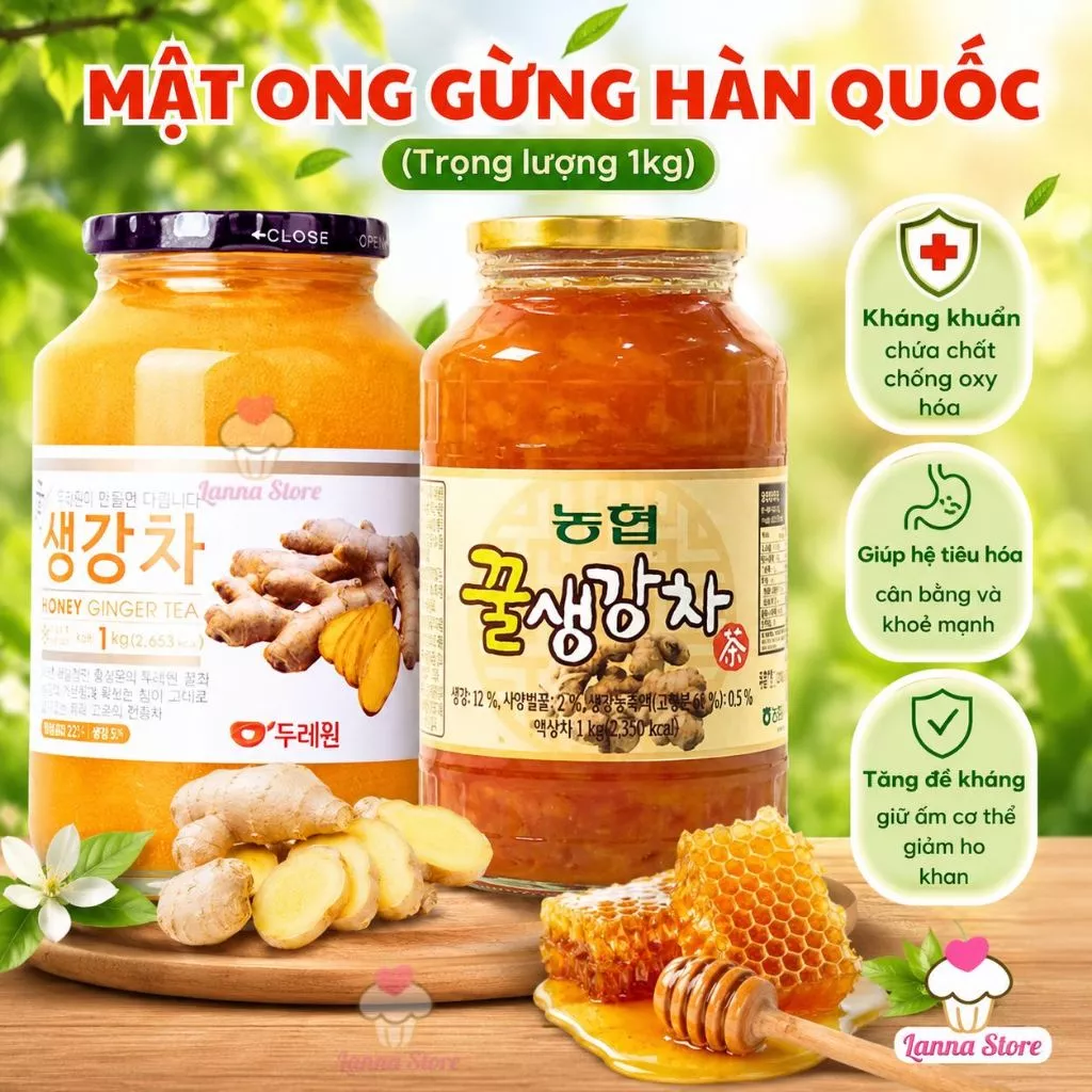 【CHÍNH HÃNG+ ĐỦ LOẠI】MẬT ONG GỪNG DOORAEONE mẫu mới 1kg Hàn Quốc 🇰🇷. - vị ấm thơm tự nhiên,giả lạnh