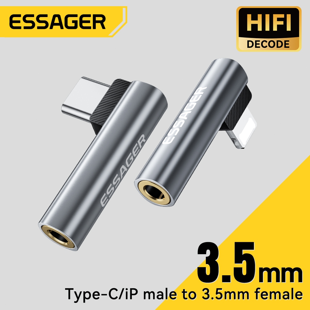 Essager Type-C Lightning sang 3,5mm Bộ chuyển đổi âm thanh Jack cắm tai nghe…
