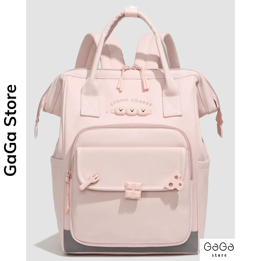 Balo đi học, balo dung tích lớn basic màu pastel dành cho mẹ bỉm sữa, học sinh sinh viên các cấp B982 Gaga Store
