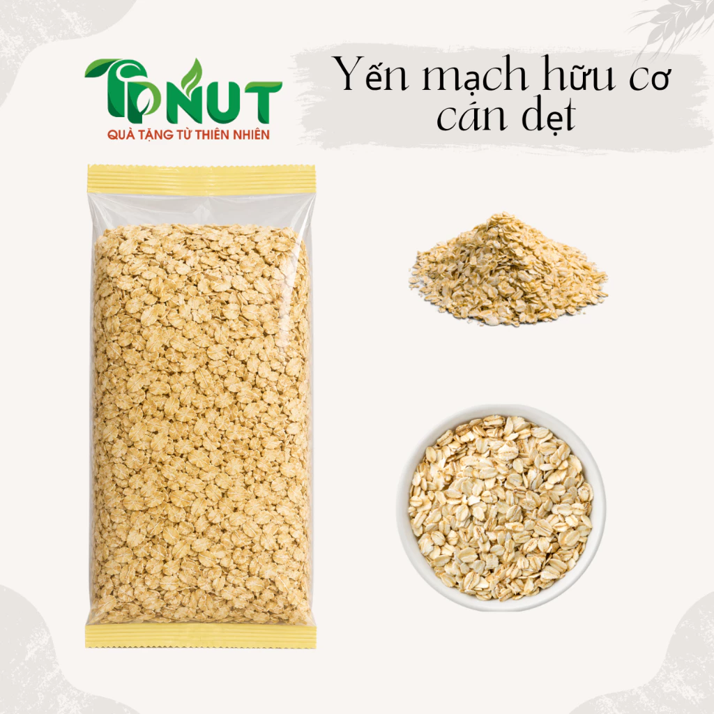 500g Yến mạch hữu cơ cán dẹt loại 1