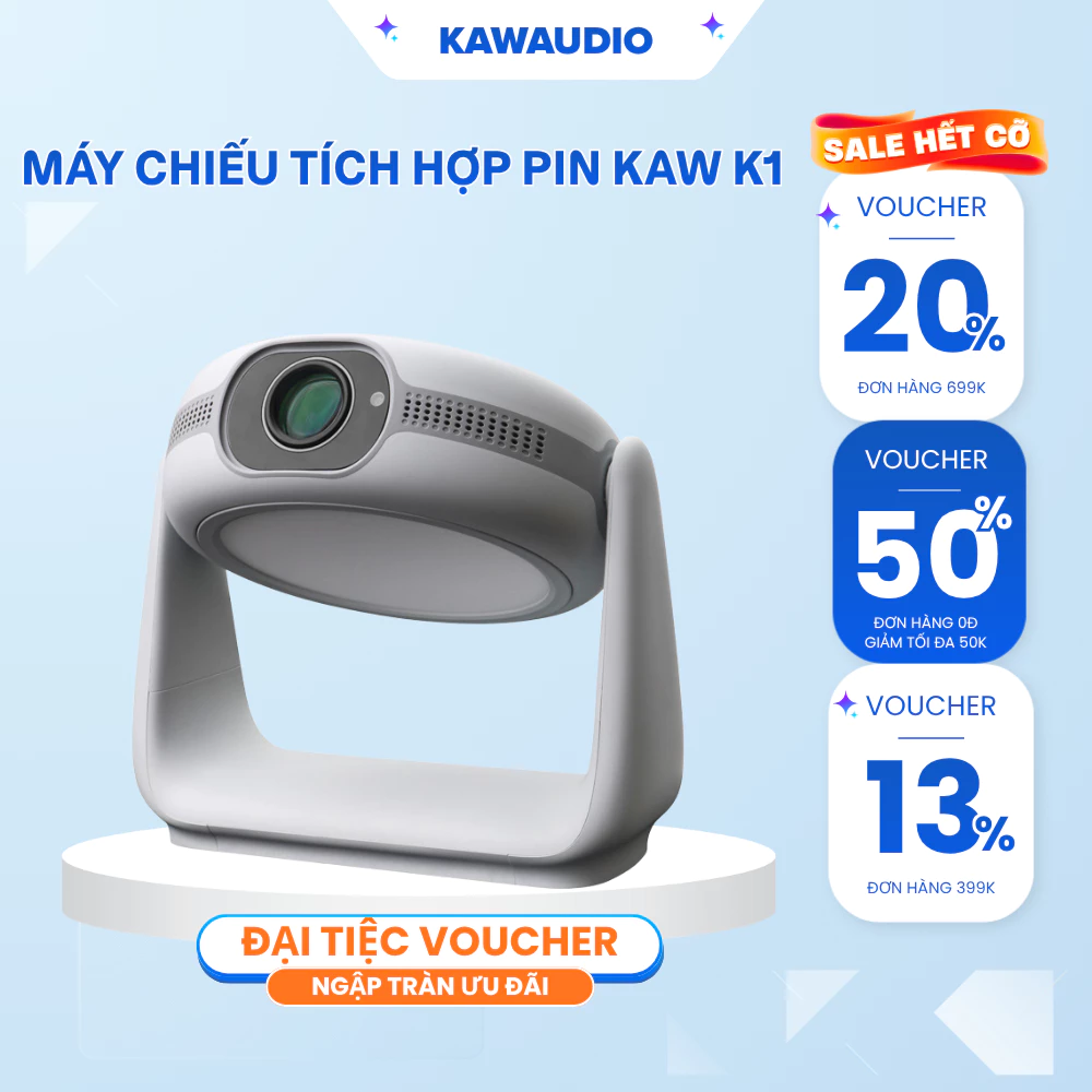 Máy Chiếu Leser Hition KAW K1 Độ Phân Giải Cao Tự Động Lấy Nét, Tích Hợp Pin, Chiếu Rõ Mọi Góc Nhìn Bảo Hành 24 Tháng
