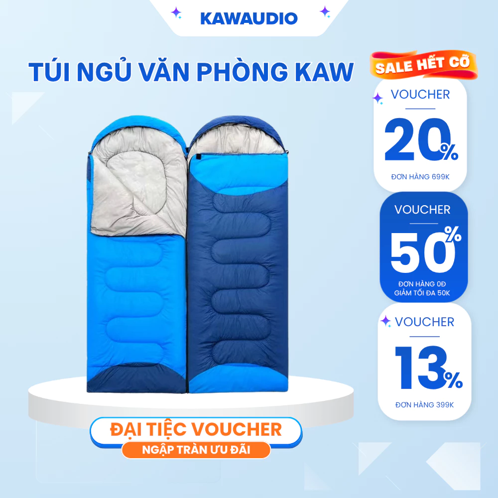 Túi ngủ văn phòng KAW 1.3KG,Túi Ngủ Du lịch Dã ngoại Chất liệu bông cao cấp, dày dặn có thể giặt máy bảo hành chính hãng