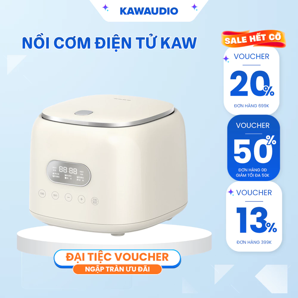 Nồi Cơm Điện Tử KAW Cảm Ứng Thông Minh - Công Nghệ Inverter, Nấu Cơm Ngon Như Bếp Củi, Giữ Ấm 12H Bảo Hành 12 Tháng
