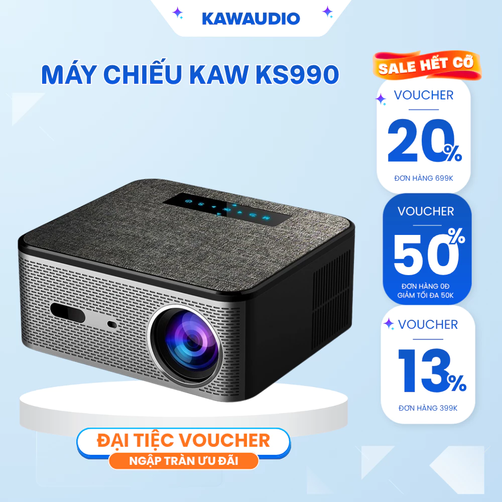 Máy Chiếu Mini KS990 Tự Động Lấy Nét, Hỗ Trợ Hình Ảnh 4K Sắc Nét, Chính Hãng, Bảo Hành 24 Tháng