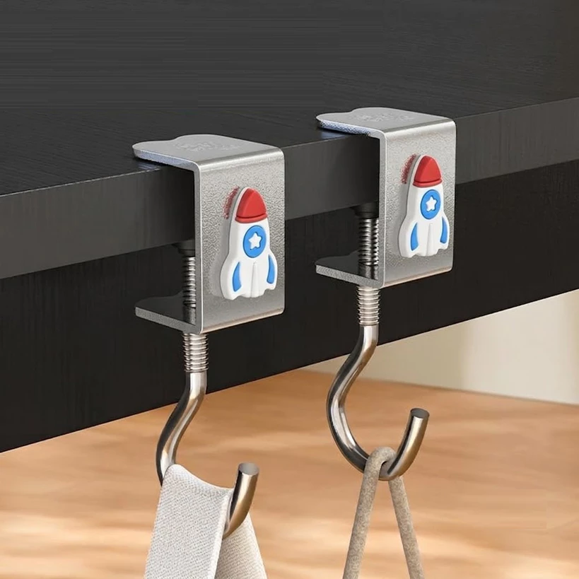 Móc Treo Chìa Khoá Túi Xách Treo Đồ Cạnh Bàn Có Thể Xoay Điều Chỉnh Tháo Lắp Dễ Dàng Cứng Cáp