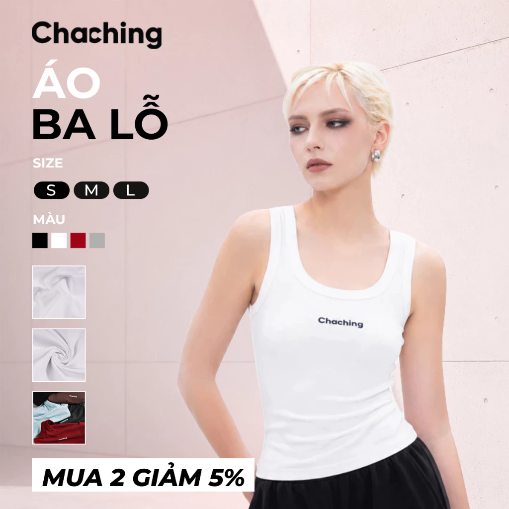 [BEST SELLER] Áo Ba Lỗ In Logo ChaChing, Chất Borip Dày Dặn, Áo Sát Nách Basic Mặc Hè Thoáng Mát