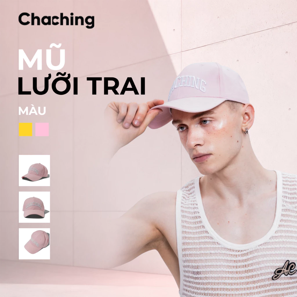 [MÀU MỚI] Mũ Nón Lưỡi Trai Unisex Thêu Logo 3D ChaChing, Nón Lưỡi Trai Chất Kaki Form Cứng Cáp