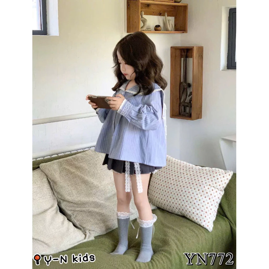 set chân váy phối áo sơ mi cho bé (10-32kg)