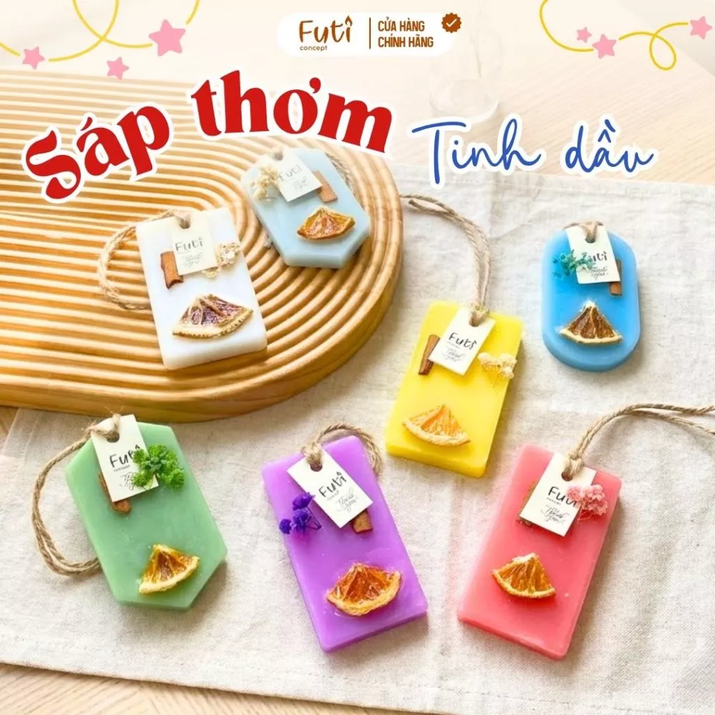 Sáp Thơm Hoa Khô Tinh Dầu Futi – Trang Trí Không Gian Nhỏ, Khử Mùi Hiệu Quả