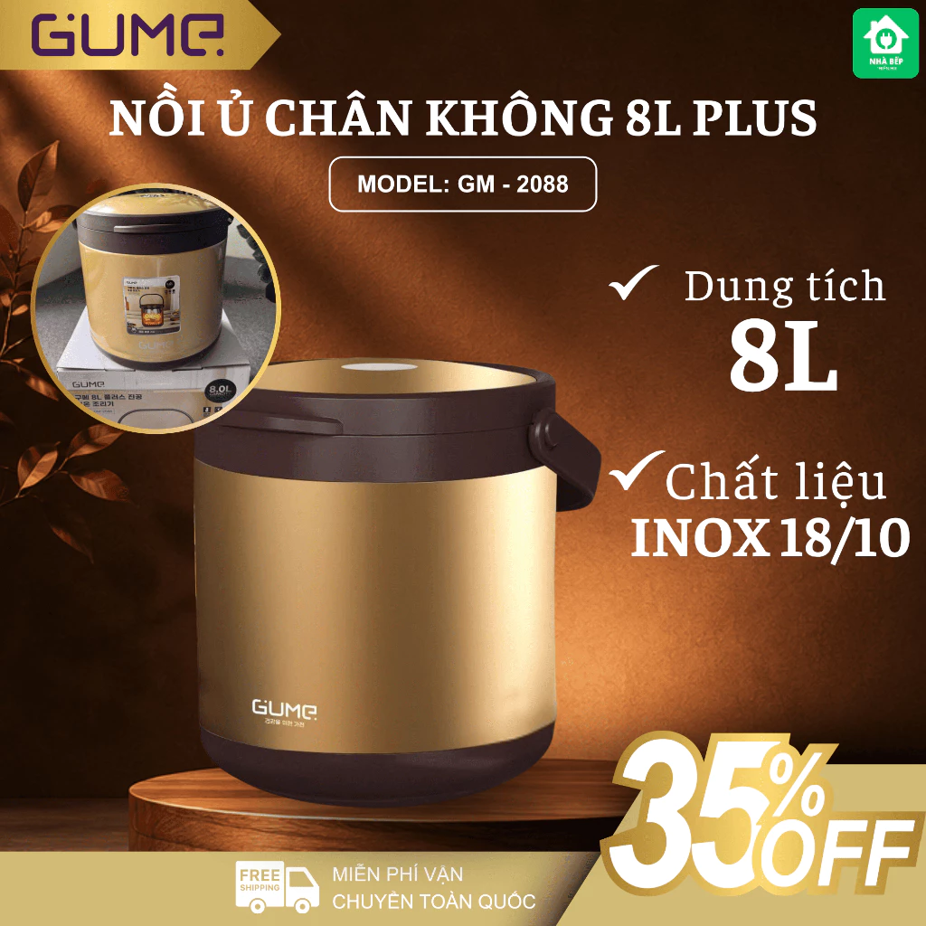 Nồi Ủ Gume GM-2088 Hầm Thức Ăn Chín Mềm Thơm Ngon, Giữ Ấm Cực Lâu Rất Tiết Kiệm Tiện Lợi - Nhà Bếp Thiên Hà