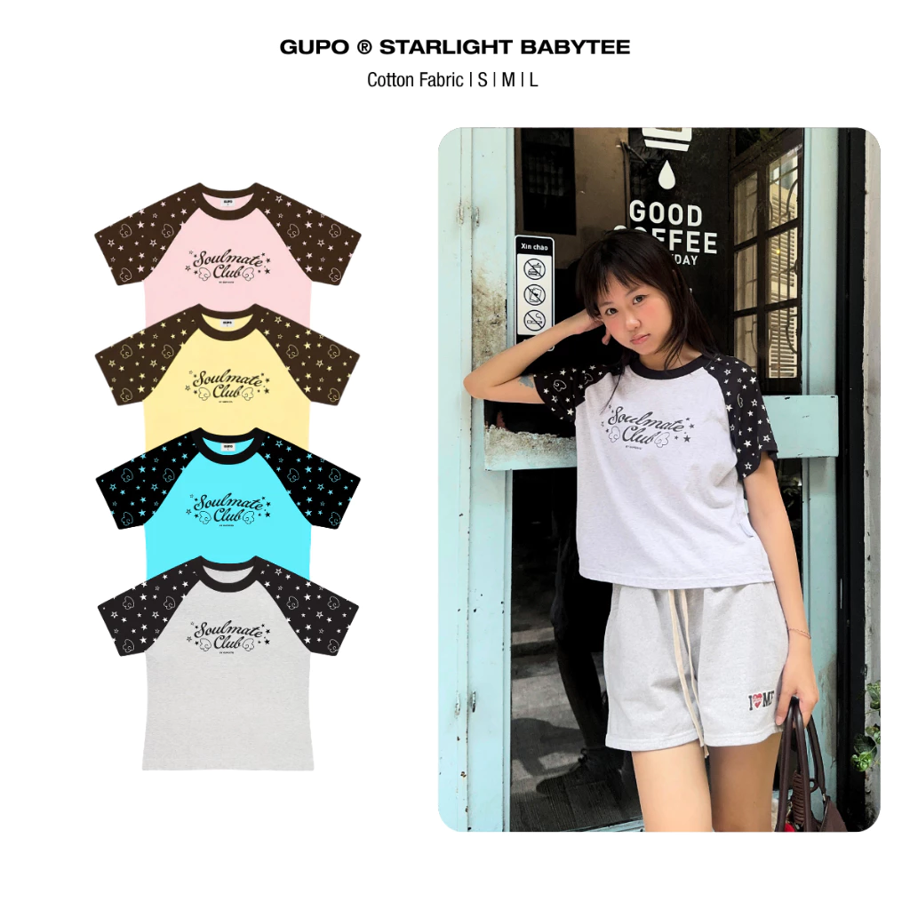 Áo 𝘽𝙖𝙗𝙮𝙩𝙚𝙚 𝙍𝙖𝙜𝙡𝙖𝙣 𝙂𝙐𝙋𝙊 𝙎𝙩𝙖𝙧𝙡𝙞𝙜𝙝𝙩 Tay Raglan In Hiệu Ứng Phối Màu Năng Động Local Brand - BBT03