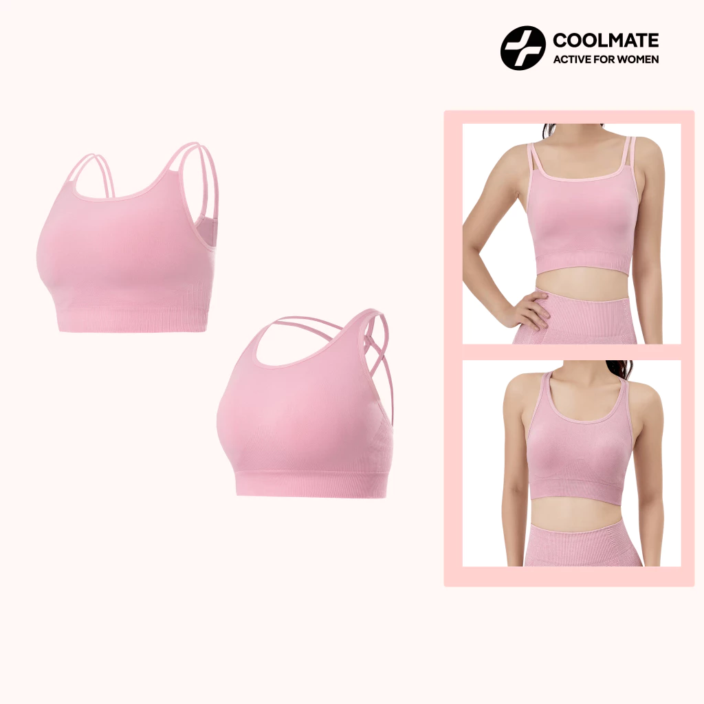 Bra thể thao nữ có đệm ngực Vital Seamless không đường may hạn chế ma sát-Coolmate Women
