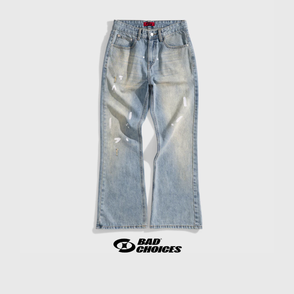 Bad Choices | Quần ống loe BOOTCUT JEANS vẩy sơn