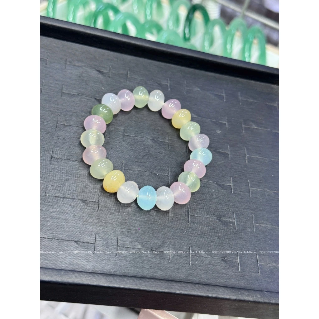 Chuỗi Thạch Anh Đa Bảo Mix Màu Kẹo Size 8-9ly Vòng Đá Phong Thủy Phù Hợp Các Bản Mệnh