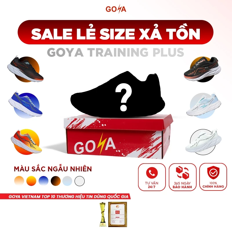 [DEAL HOT] Giày thể thao chạy bộ nam nữ GOYA PLUS ngẫu nhiên màu - Êm ái, thoáng khí, đàn hồi tốt