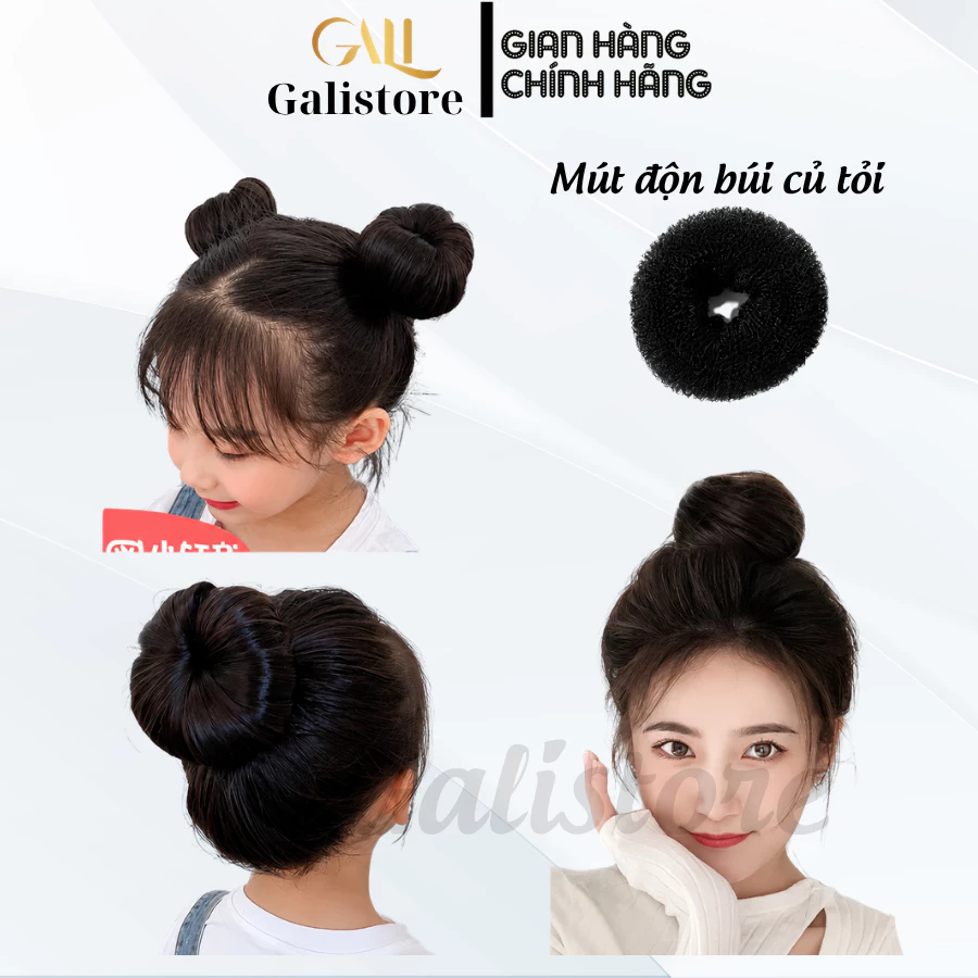 Mút độn phồng tóc Donut hình tròn đen lớn nhỏ Búi tóc củ tỏi, Phụ kiện hỗ trợ búi tóc xinh cho nữ - Galistore