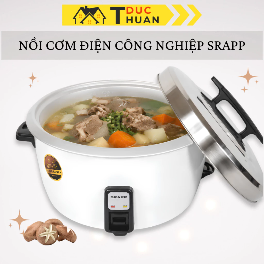 Nồi Cơm Điện Công Nghiệp SRAPP Dung Tích Lớn Nắp Dời, Nồi Cơm Công Nghiệp - DT HOME