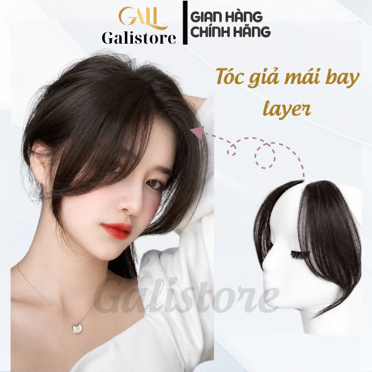 Tóc kẹp mái giả LAYER, tóc mái dài tỉa lơi kiểu Hàn Quốc - galistore