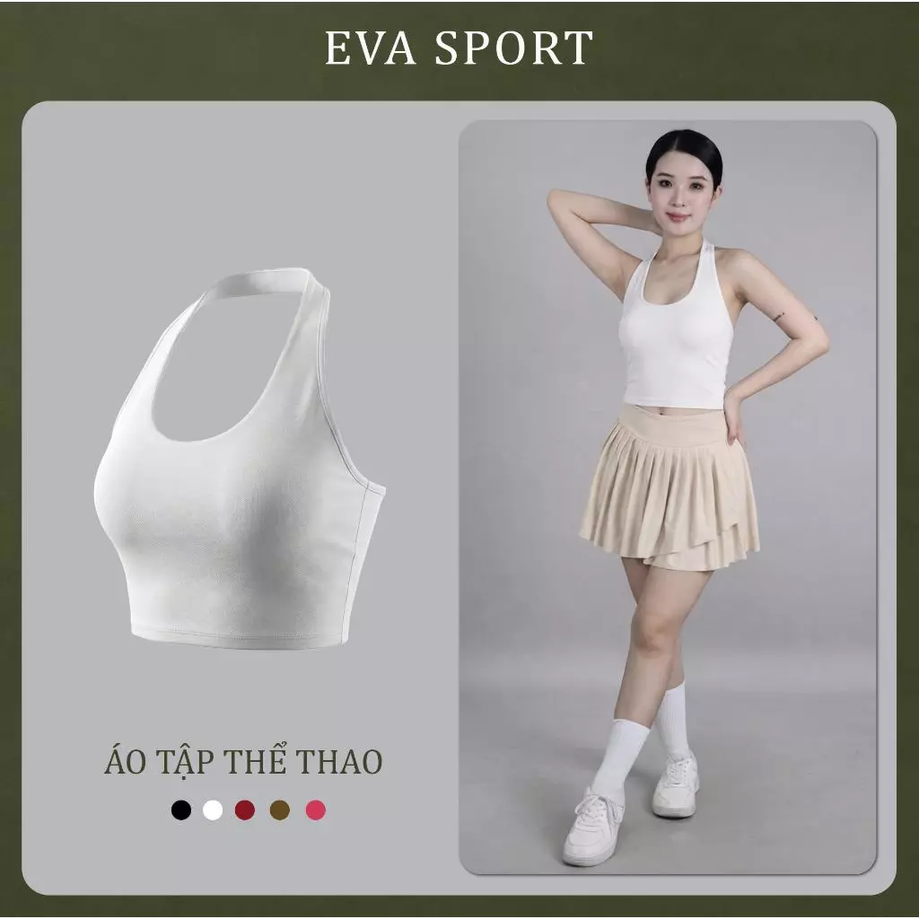 Áo Bra Nữ Đan Lưng Tập Gym, Yoga, Zumba, Thể Thao Chạy Bộ Thoải Mái EVASPORT