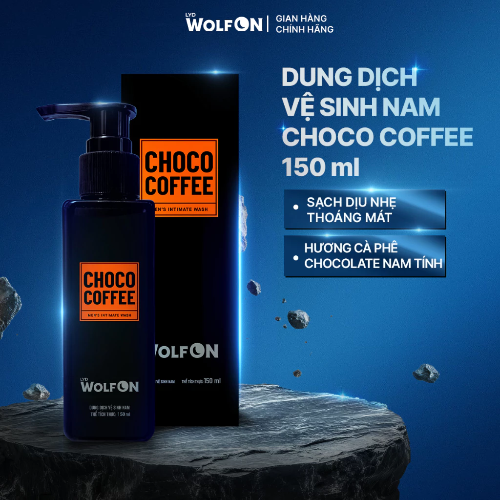 Dung Dịch Vệ Sinh Nam Giới LYD Wolf ON Choco Coffee Cuốn Hút 95ml, 150ml