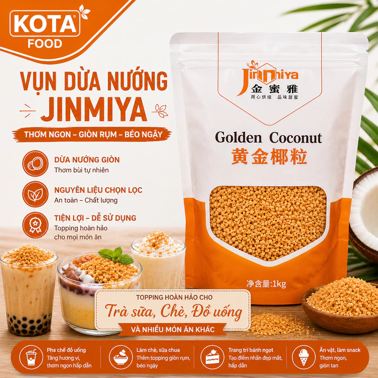 Vụn dừa nướng giòn lâu