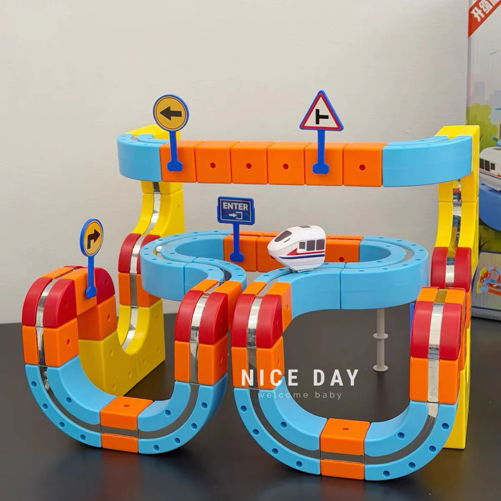 Đường Ray Tàu Nam Châm RDF Cho Bé Tiệm Nhà Mía - Bộ Lắp Ghép Đường Tàu Thông Minh Phát Triển Tư Duy Montessori