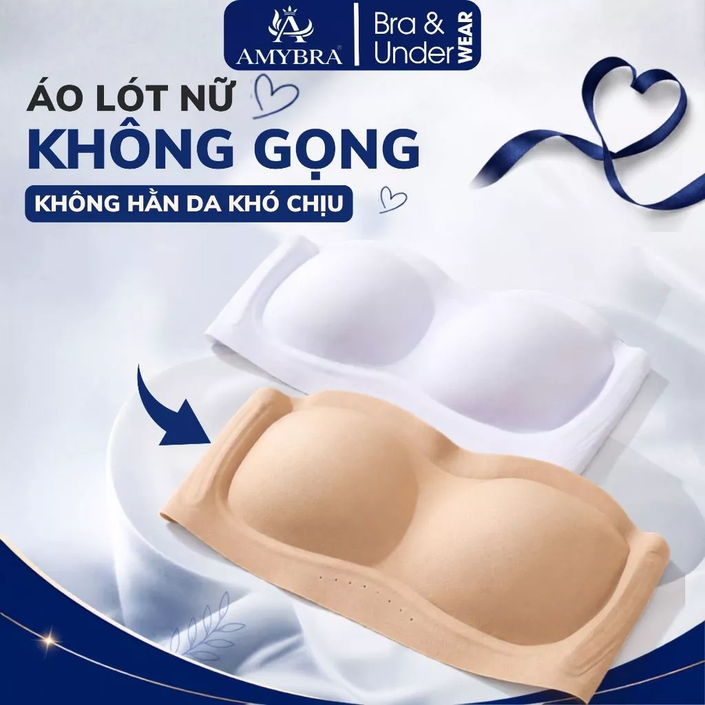 [ XẢ HÀNG ] Áo Lót Không Dây Chống Tuột AMYBRA A622 Áo Bra Nữ Quây Ngang Cao Cấp Mút Đệm 0.5CM Ôm Trọn V1