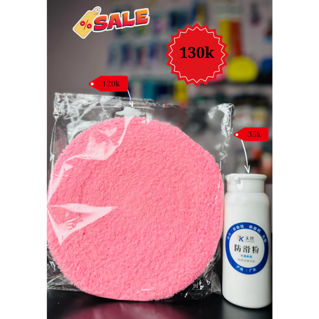 Combo 1 quấn vải 10m diyi siêu dày và 1 lọ phấn 50g siêu rẻ, siêu tiết kiệm