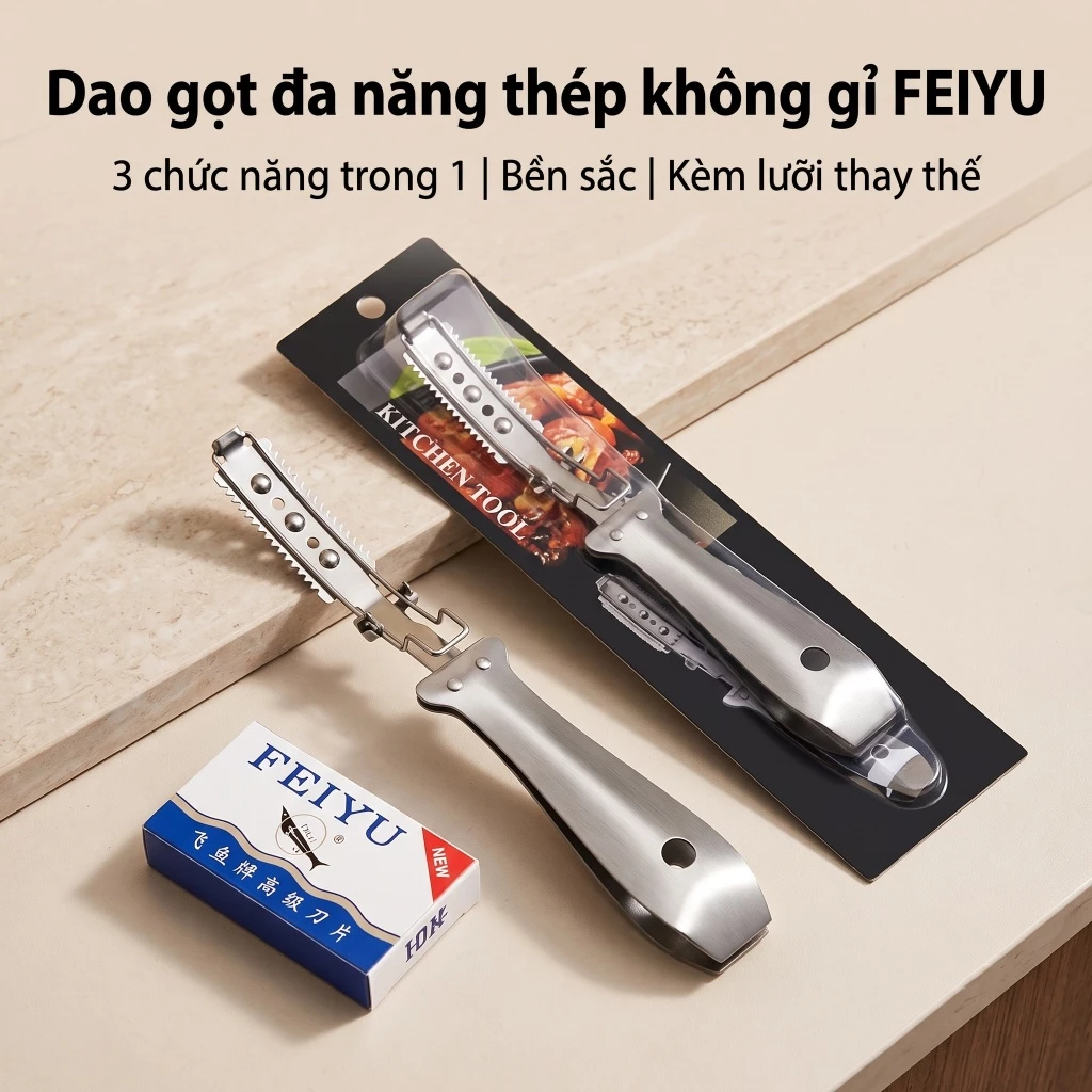 Dụng cụ Nhíp nhổ lông gà vịt 2 trong 1, cạo móng giò heo đa năng