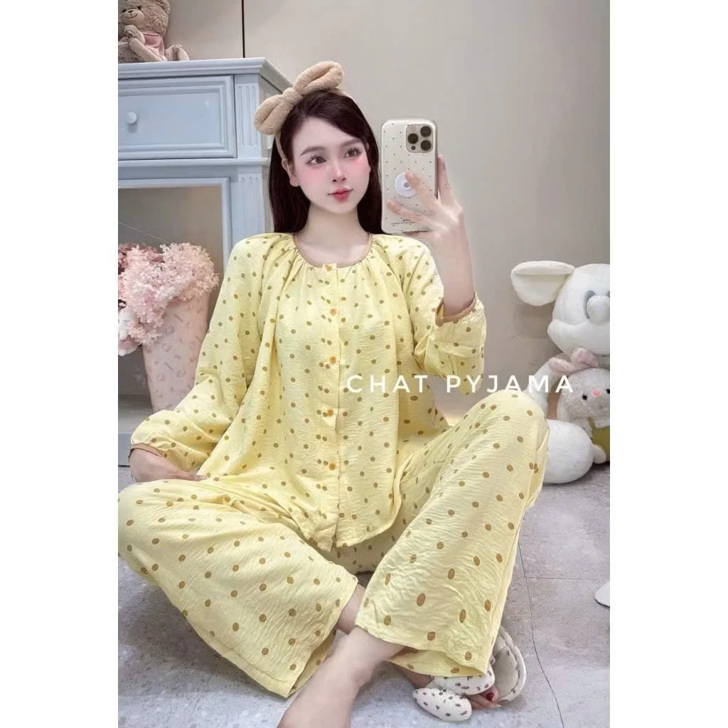 Pyjama đồ xinh đũi mềm tiểu thư mặc ở nhà, mặc ngủ nhiều màu sắc bắt mắt siêu mát