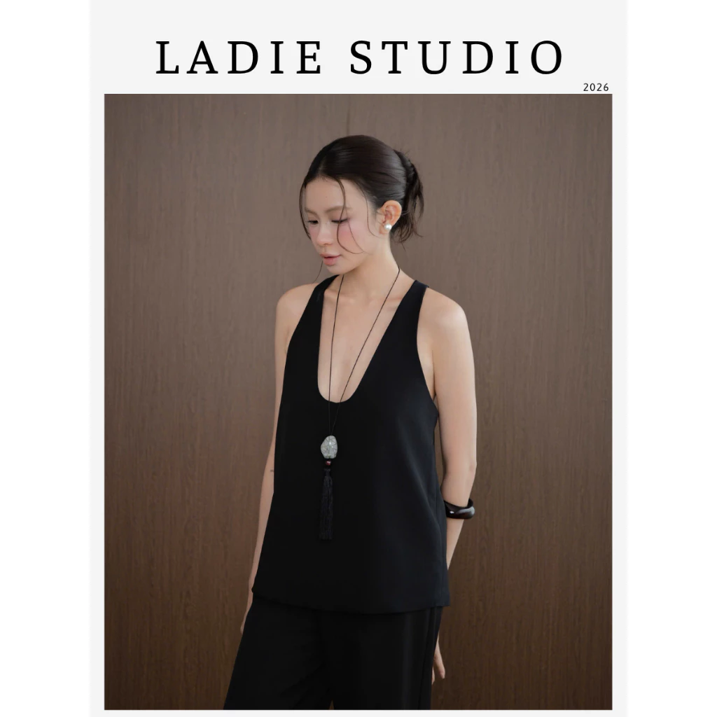 [LADIE STUDIO] Áo sleeveless cổ U – áo sát nách tối giản thanh lịch AO15