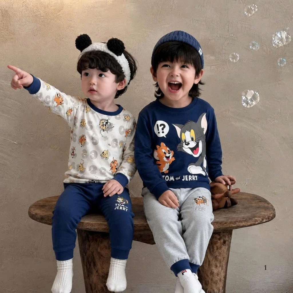 [8-18kg] Set đồ thu đông dài tay chất cotton mềm mịn, phong cách khoẻ mạnh cho bé trai BỘ TÔM