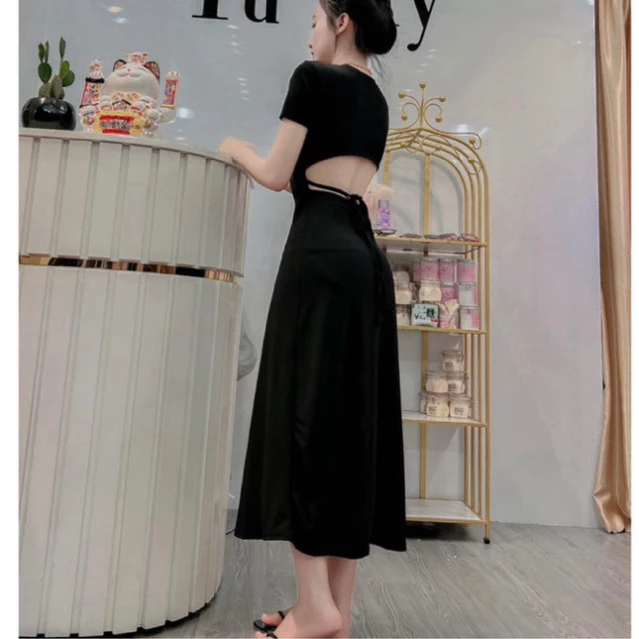 (D05)Đầm nữ / đầm ôm/ đầm ôm body tay ngắn xoè dáng dài maxi siêu hot thời trang Hotgirl sexy