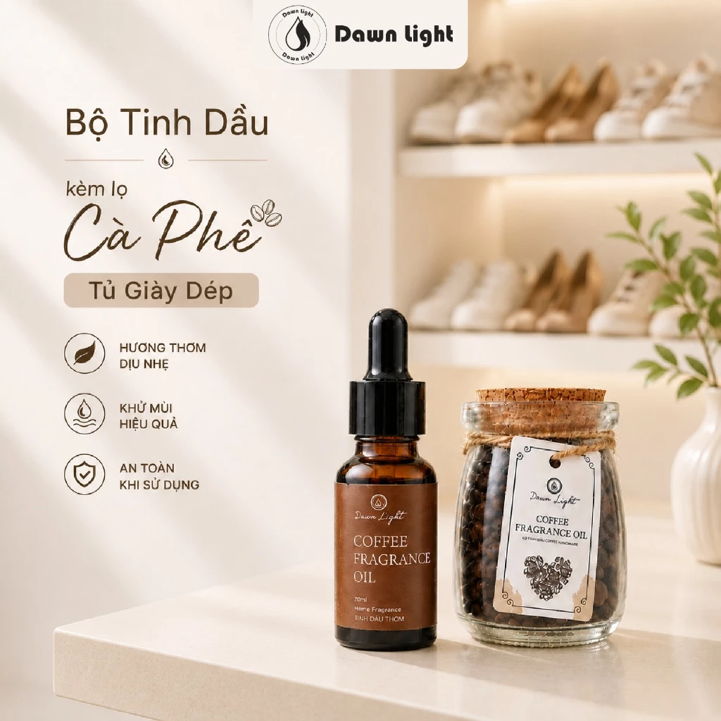 Bộ Tinh Dầu Khử Mùi Tủ Giày Giày Dép Dawn Light BCFTG