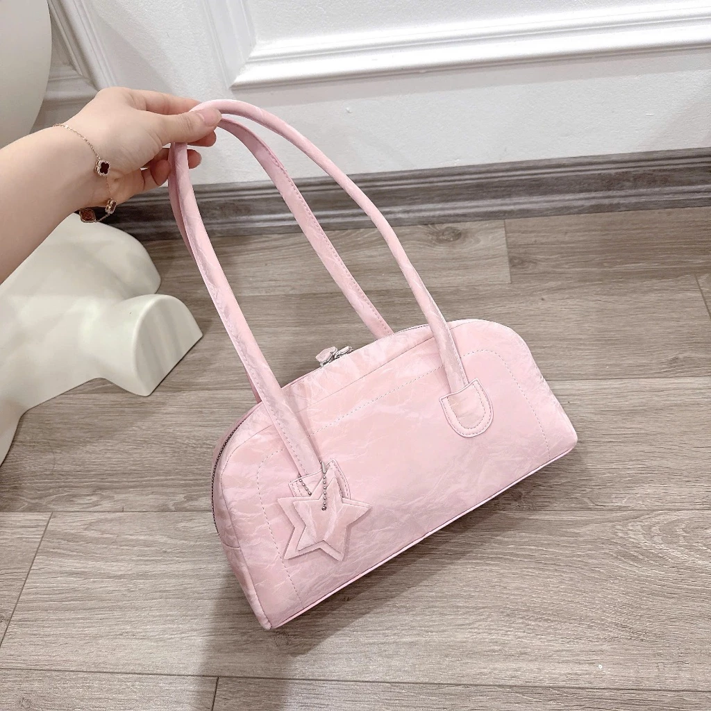 Túi xách nữ đeo chéo đeo vai basic trẻ trung túi công sở da nhung kèm charm ngôi sao BABUMAP _ TDC123