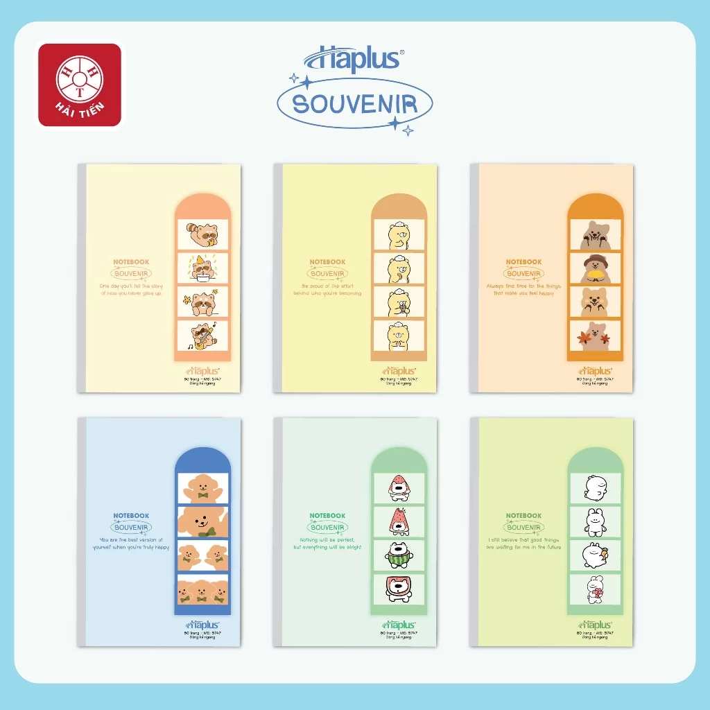 HẢI TIẾN Vở kẻ ngang Haplus - Souvenir (80, 120, 200 trang)