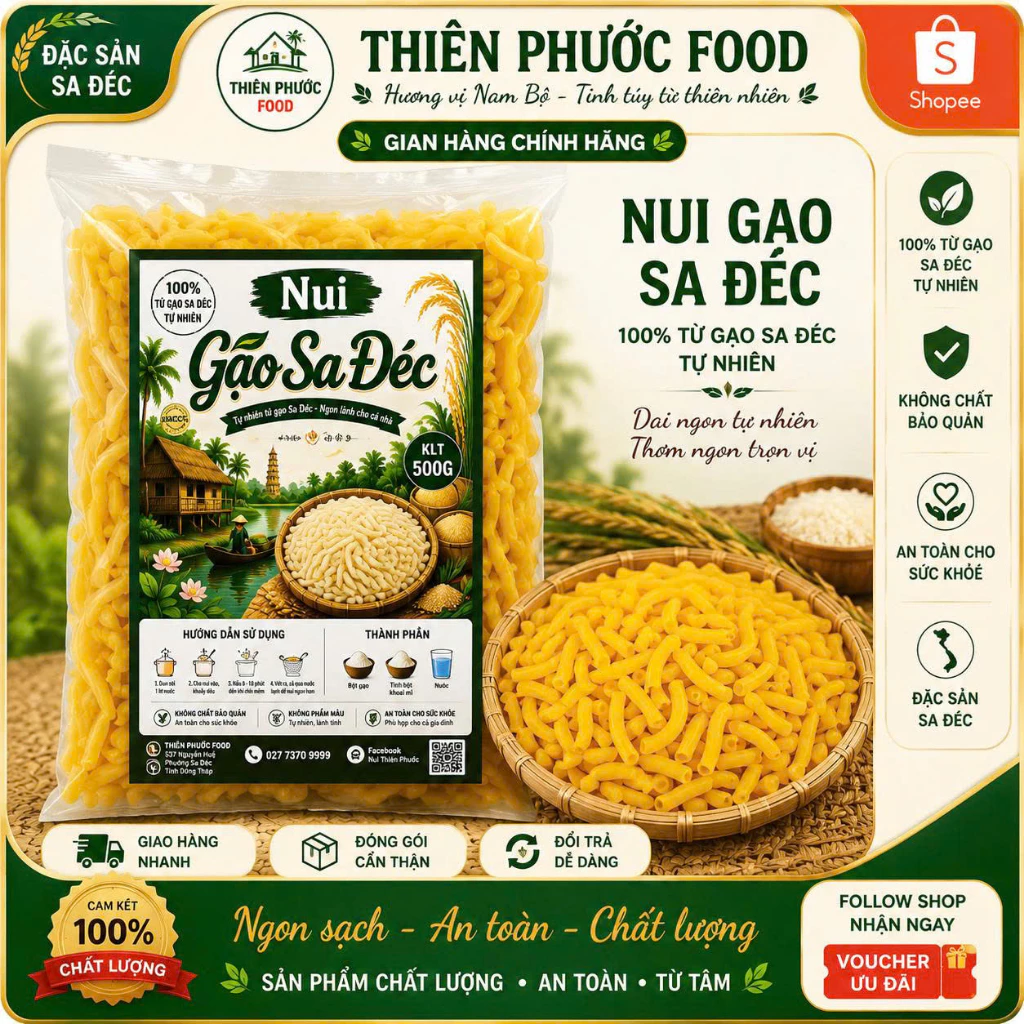 1kg Nui Ống Dài Vàng dai ngon