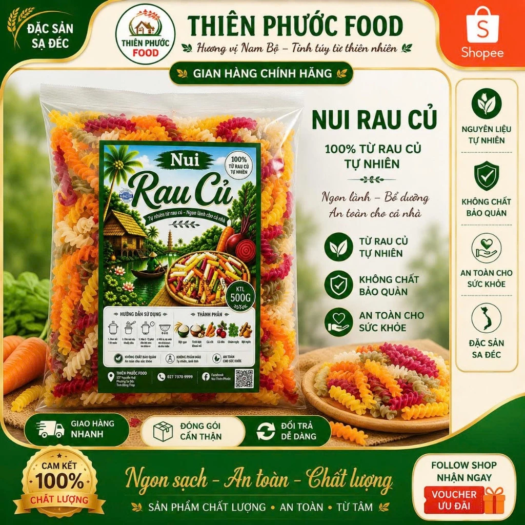 NUI RAU CỦ SA ĐÉC - NUI RAU CỦ QUẢ NGŨ SẮC - EATCLEAN ĂN KIÊNG
