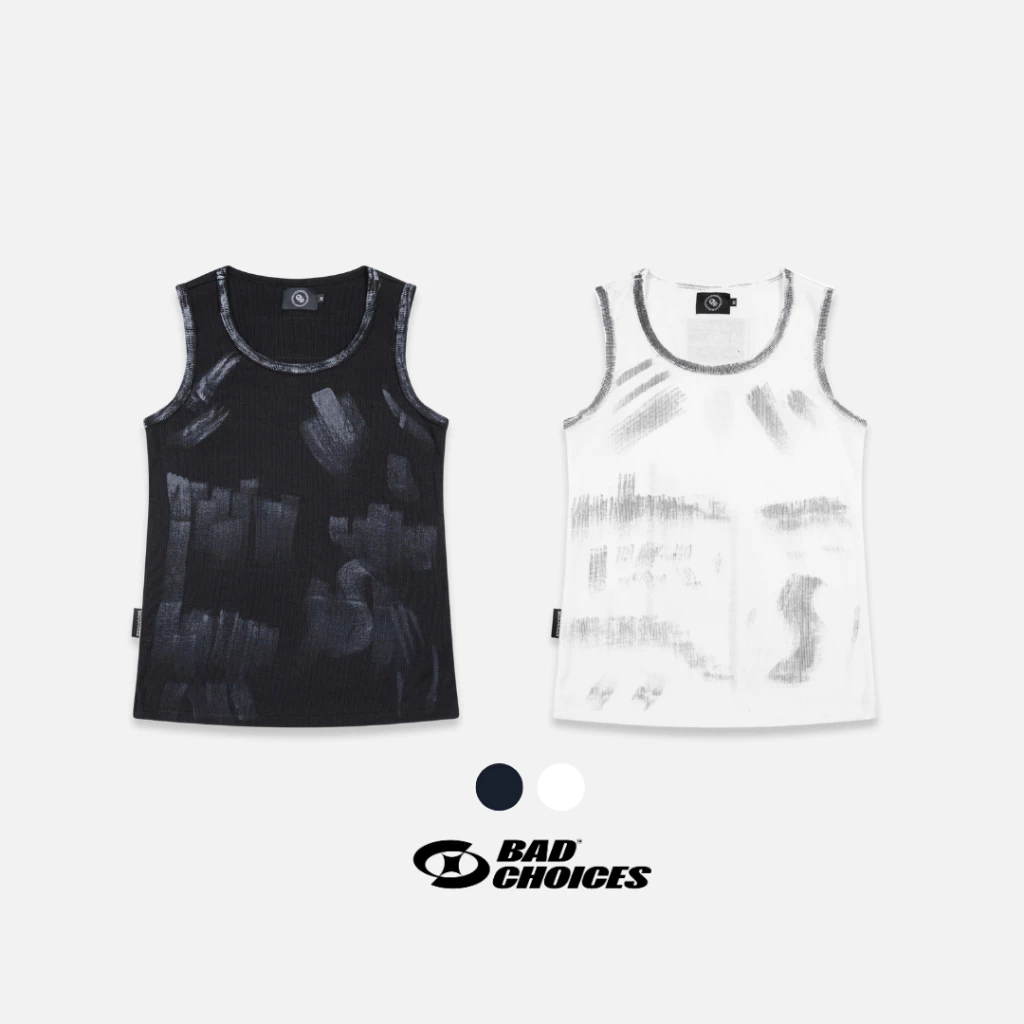 Bad Choices | Áo tanktop WASH chất thun gân form BODY Fit