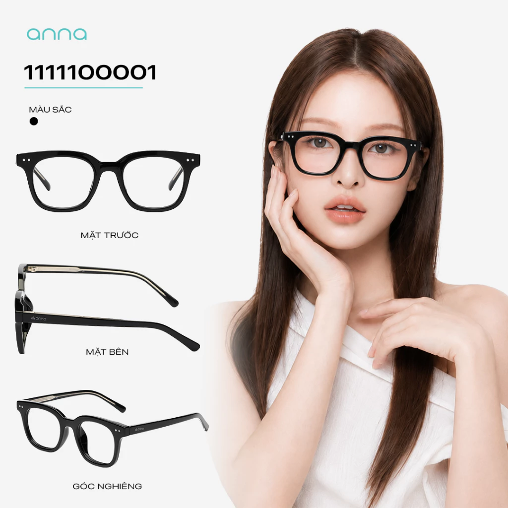 [TẶNG VÍ DA] Kính râm thời trang nam nữ ANNA dáng vuông unisex cá tính MSL-H135