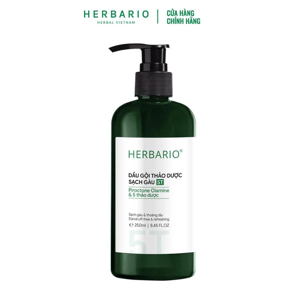 Dầu gội thảo dược sạch gàu 5T Herbario 250ml
