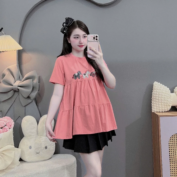 (Đủ size đến 100kg) Áo bầu Bigsize chất cotton in chữ dễ thương