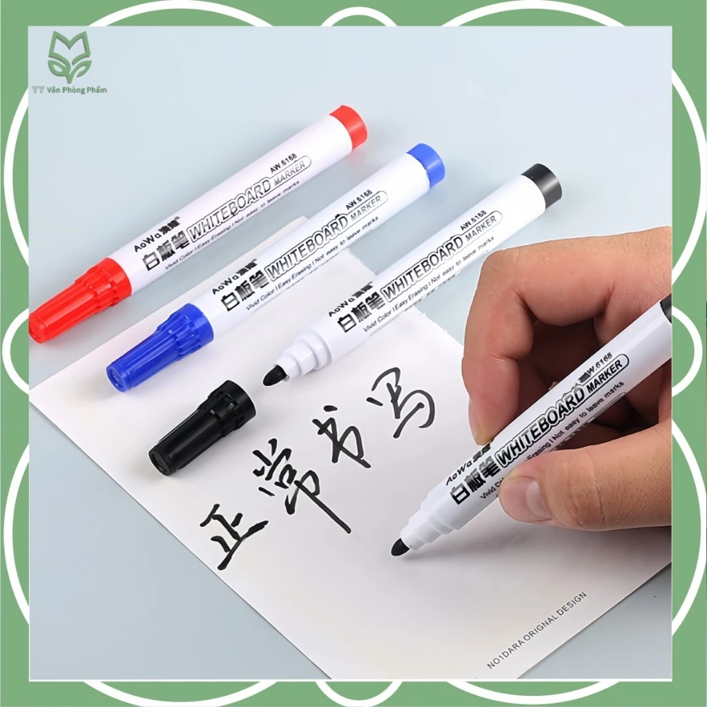 Bút Lông Viết Bảng 5 Cây Cho Văn Phòng Lớp Học, Đầu Bút Sợi Mềm, Viết Êm Dễ Xóa