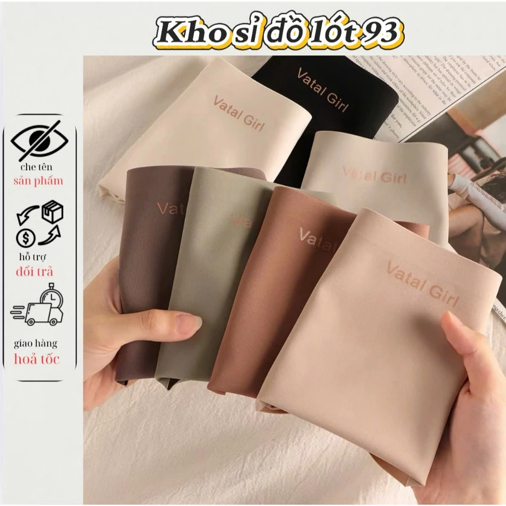 Set 5 Quần Lót Vatal Girl Thun Lạnh Không Đường May Kháng Khuẩn 072