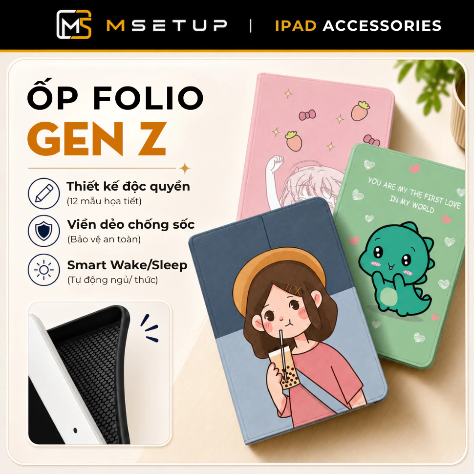 Ốp iPad Gen 9 Gen 8 Gen 7 10.2 inch viền Silicone dẻo chống sốc, Bao da họa tiết Cute thông minh