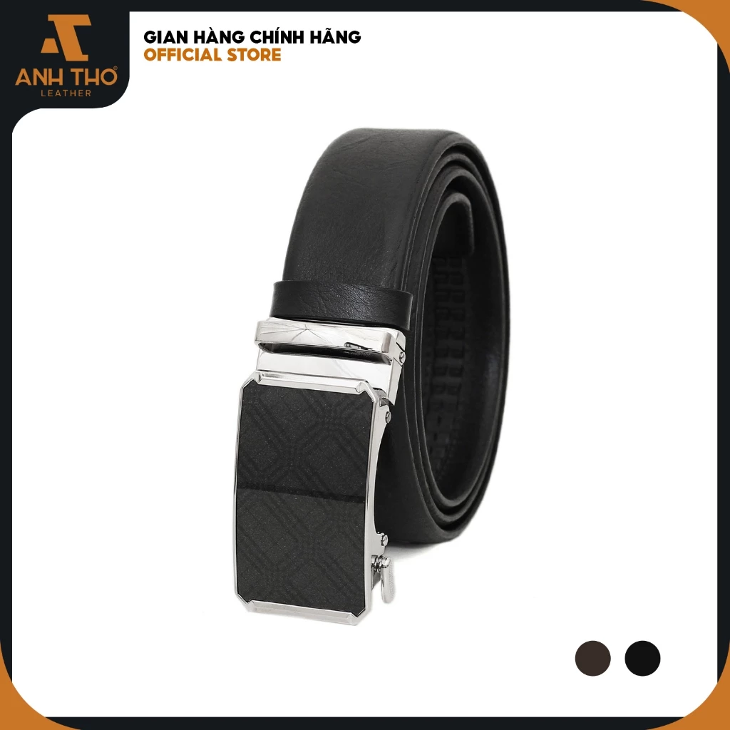 Thắt lưng KURO MST4-54, chất da bò vân sần hạn chế trầy xước, vân da nổi bật, khóa tự động hợp kim, Anh Tho Leather