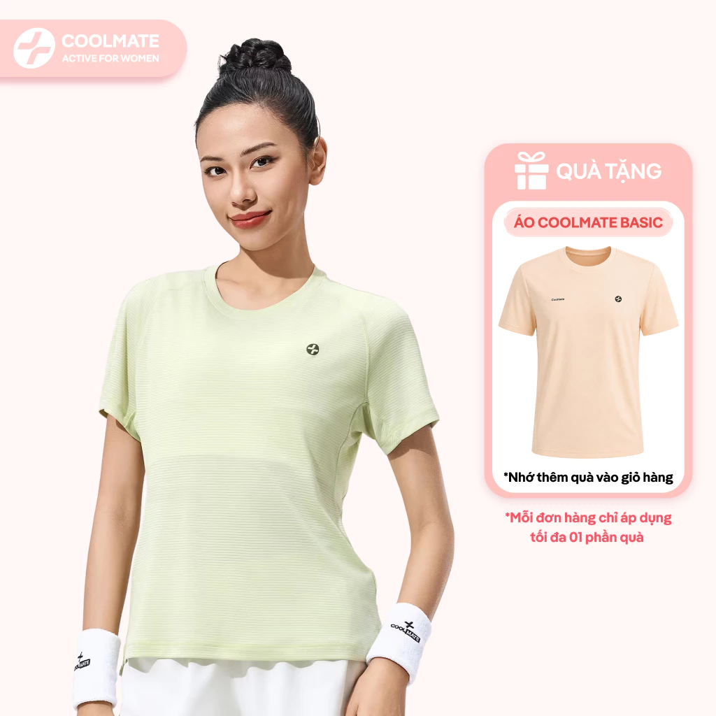 [MUA 1 TẶNG 1-LIVE] Áo Thun Thể Thao Chạy Bộ Nữ Core Tee Slimfit Thoáng Khí, Co Giãn Nhanh Khô - Coolmate Women