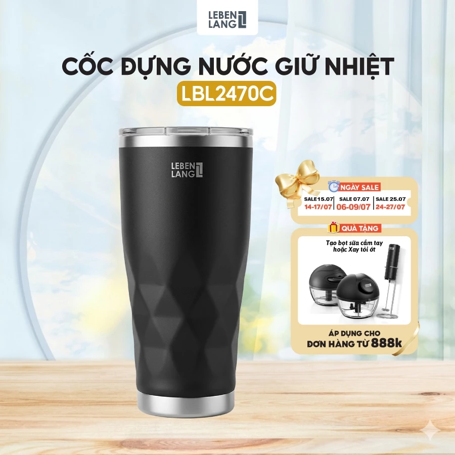 Ly Giữ Nhiệt Lebenlang LBL2470C (600ml) - Inox 304 Cao Cấp, Giữ Nhiệt Trên 6H -  Chính Hãng