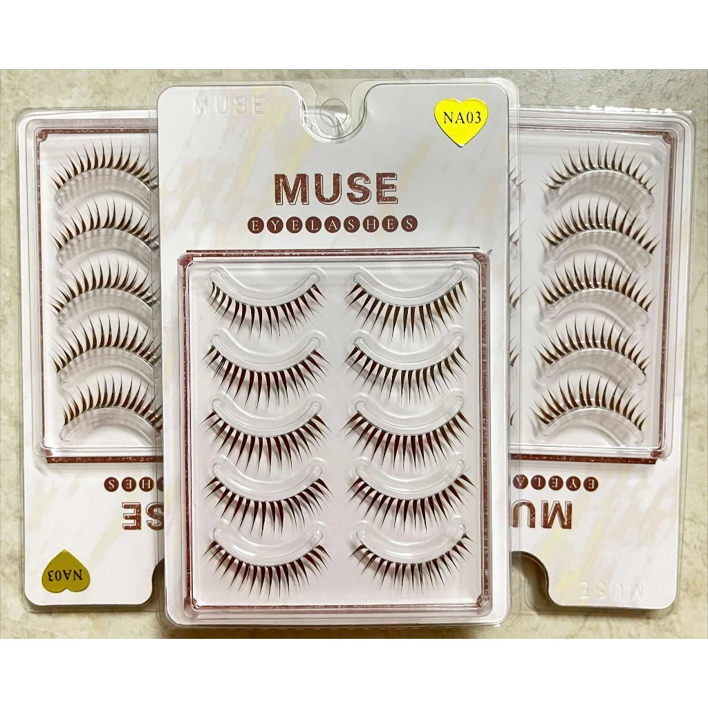 MI MUSE NA03_ Mi giả MUSE gân trong màu nâu