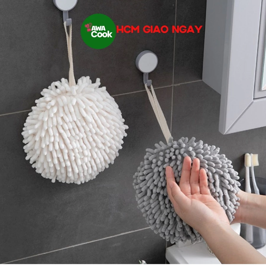 Khăn lau tay sợi bông AWACOOK dễ chịu mềm mại nhỏ gọn thấm hút tốt nhanh khô bền khô êm ái phù hợp gia đình